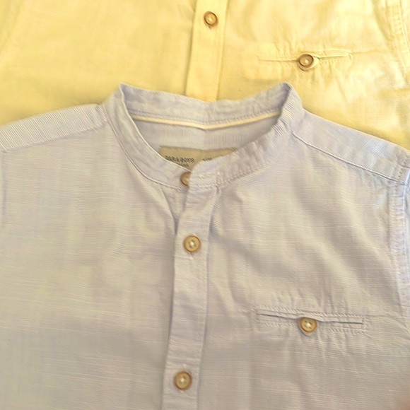 NWOT- 2xZara boys shirts, size 7. Brand new, never worn. Light blue and yell… - Picture 2 of 6